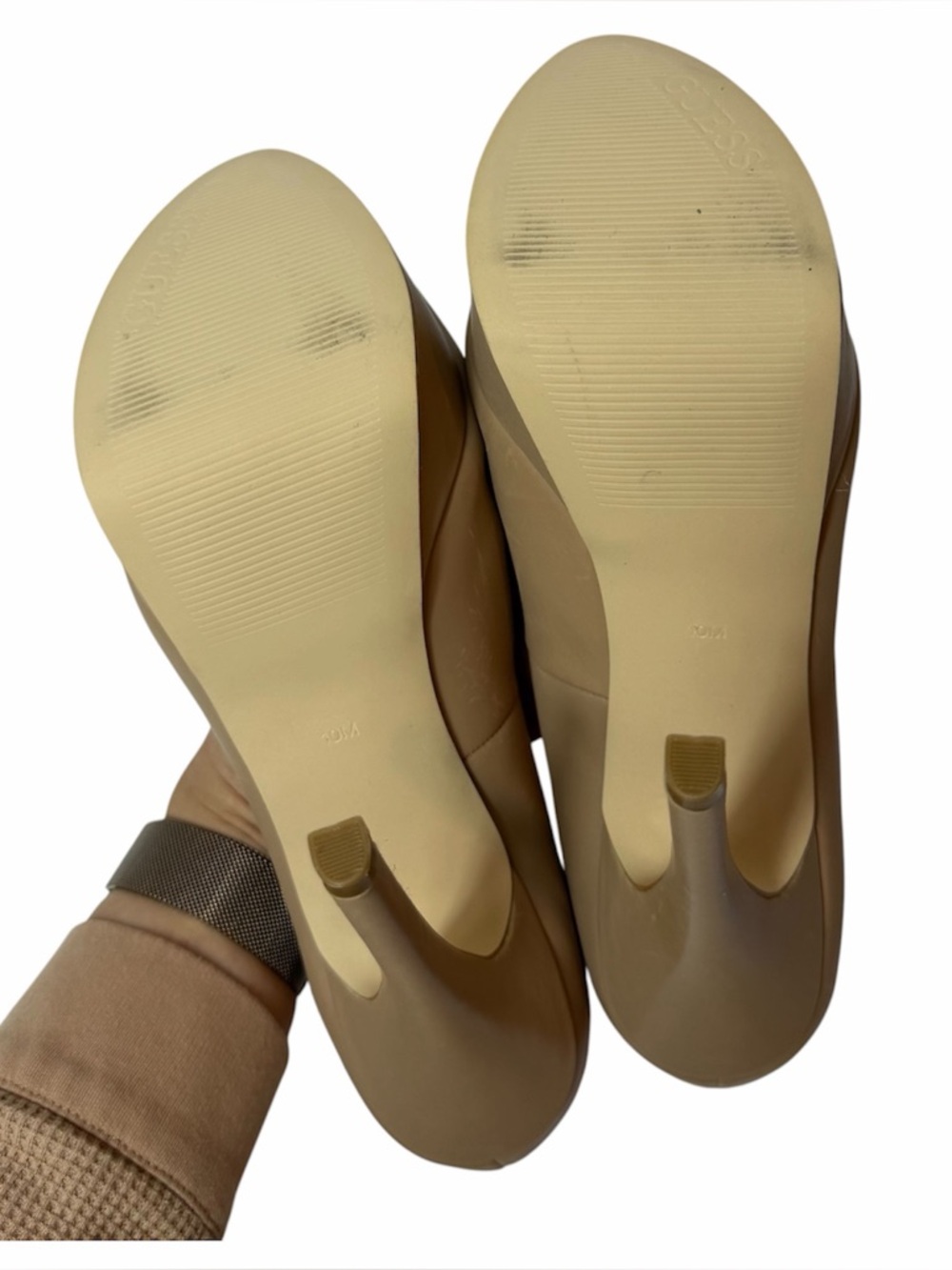 Guess Gwcador Nude Heels Size 10 Women Pumps - Picture 2 of 8